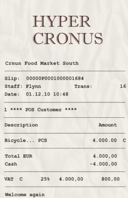 Fake Hyper Cronus payment receipt