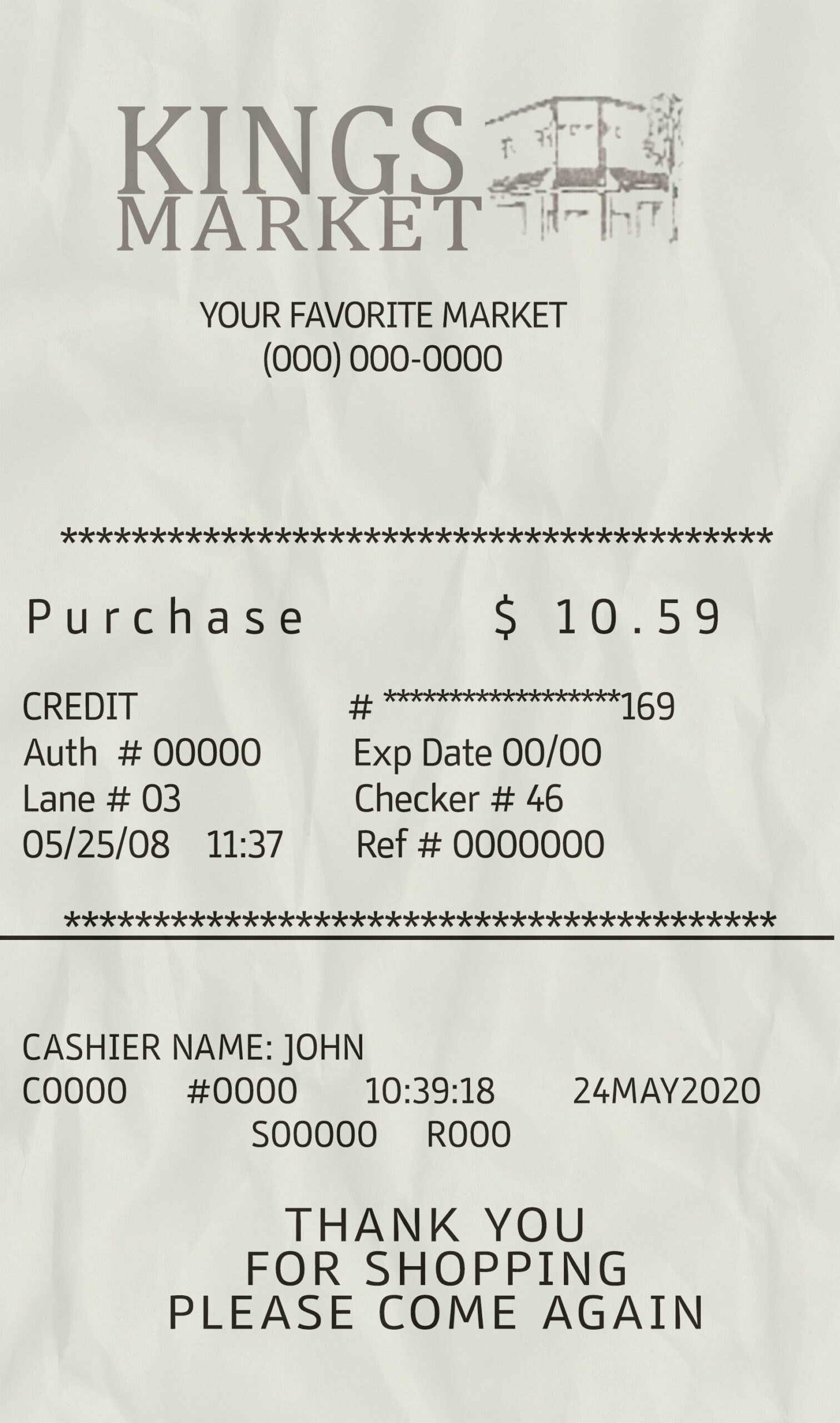 Fake Kings market payment Receipt