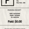 Fake Liberty Parking Receipt