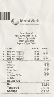 Fake Mobiweb payment Receipt