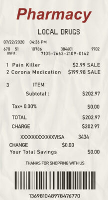 Fake Pharmacy payment receipt