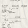 Fake Parking garage payment receipt