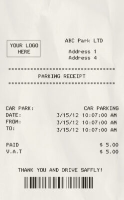 Fake Parking receipt