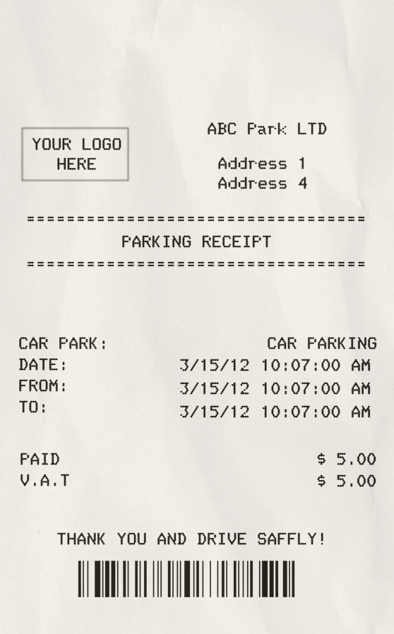 Fake Parking receipt