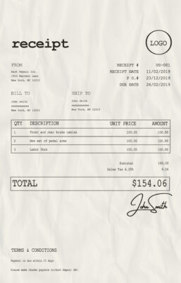 Fake Receipt