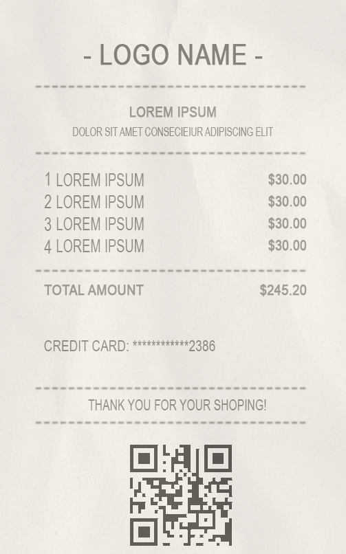 Fake Receipt sample