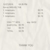Fake Restaurant cash Receipt
