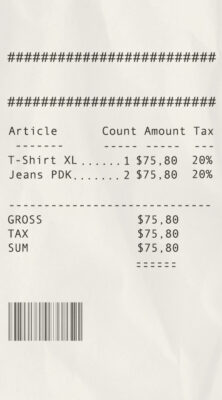 Fake Shop payment check Receipt