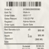 Fake Store payment Receipt