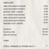 Fake Super grocery mart payment check Receipt