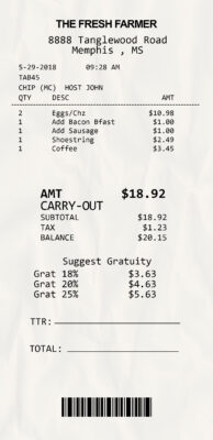 Fake The Fresh Farmer payment Receipt