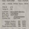 Fake Touch’n go receipt