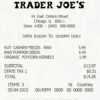 Fake Trader Joes cash 1 Receipt