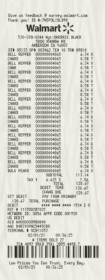 Fake Walmart payment check template Receipt