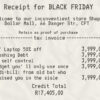 Fake black Friday payment check Receipt