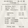 Fake seaside sushi house payment receipt
