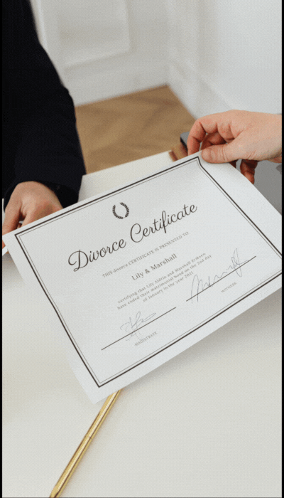 fake divorce papers