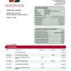 Fake Agribank company Business Bank Statement