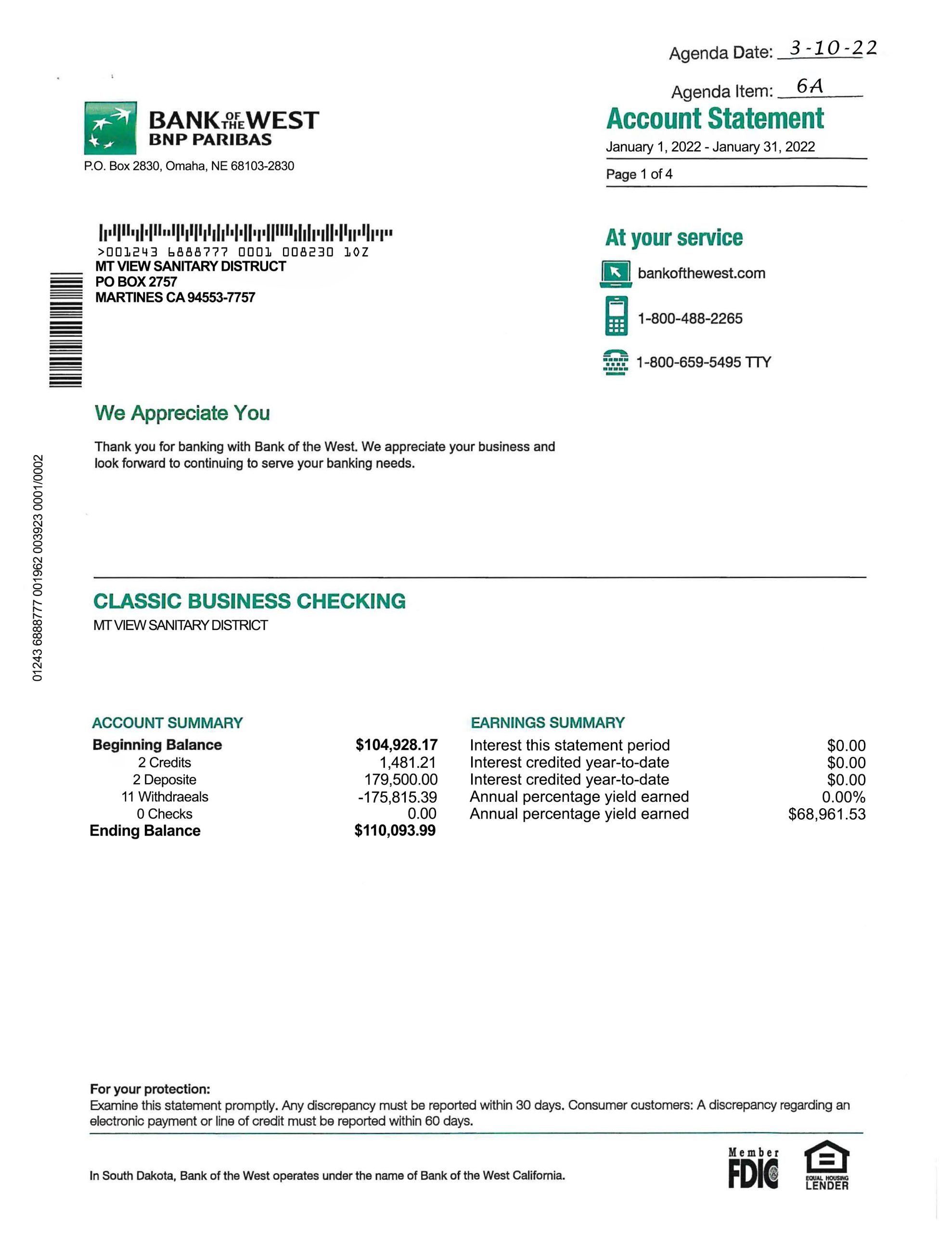 Fake BNL Business Bank Statement