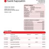 Fake Bank Hapoalim Business Bank Statement