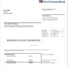 Fake FIRST Citizens Business Bank Statement