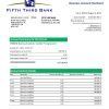 Fake Fifth Third Business Bank Statement