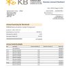 Fake KB Financial Group Business Bank Statement