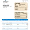 Fake Shinhan Financial Group enterprise Business Bank Statement